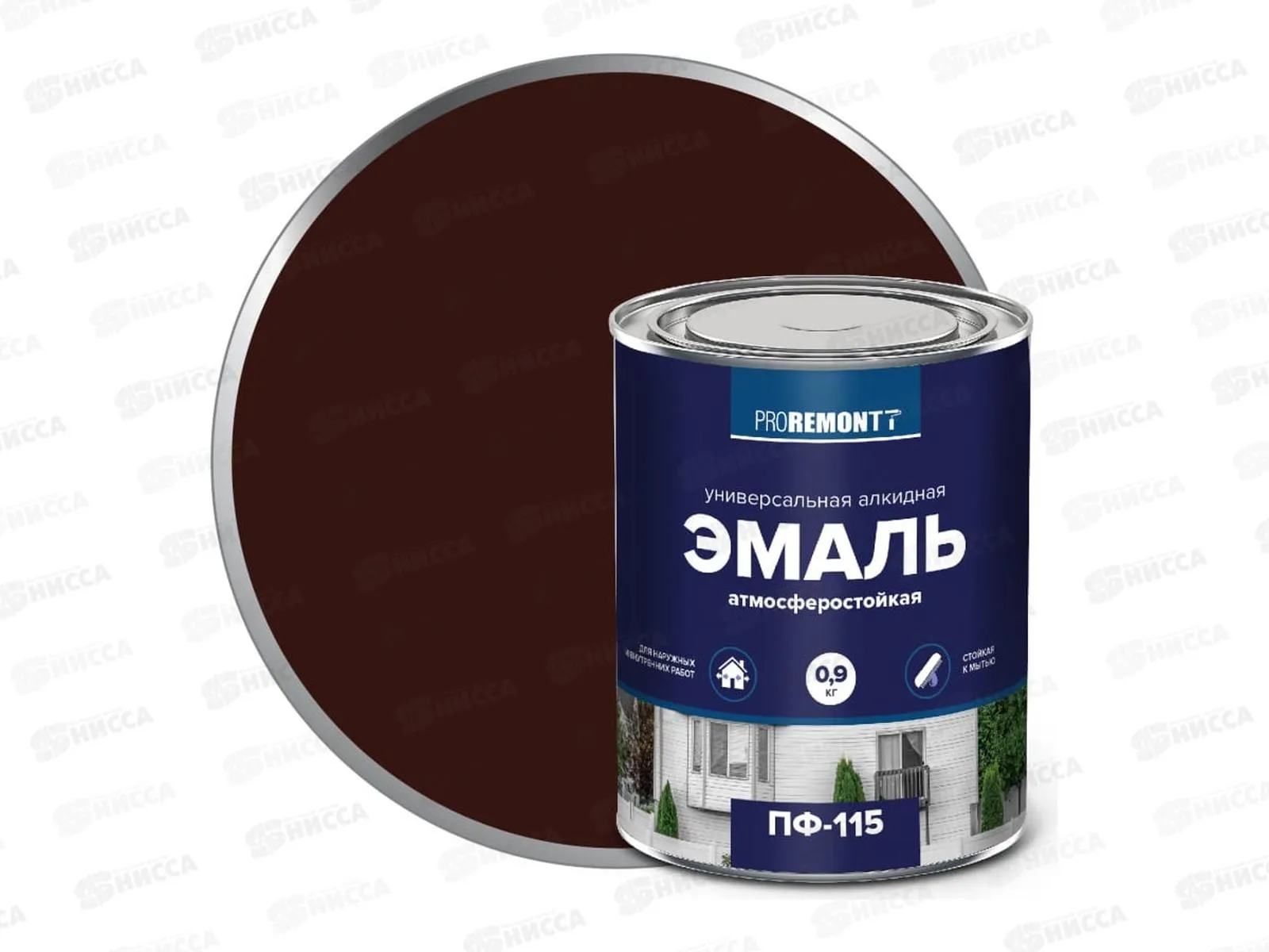 Эмаль "Проремонт" ПФ-115 0,9 кг шокол.- корич./0006692/