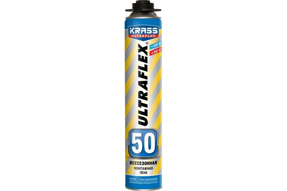 Пена монтажная KRASS ULTRAFLEX 50 проф. всесезонная 700мл/0005280/ под пистолет