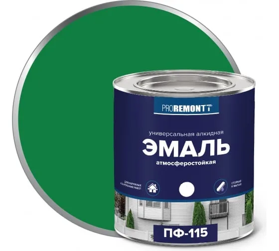 Эмаль "Проремонт" ПФ-115 1,9 кг ярко-зелен./0006697/