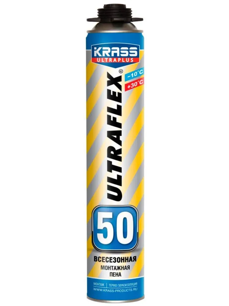 Пена монт KRASS ULTRAFLEX 50 Пистолетная Всесезонная