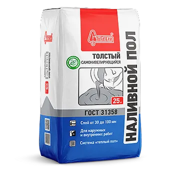 Наливной пол толстый (30-80мм) 25 кг Старатели (63 шт/паллета)