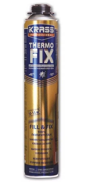 Клей-пена KRASS Professional ThermoFix для теплоизоляционных работ 0,75 л