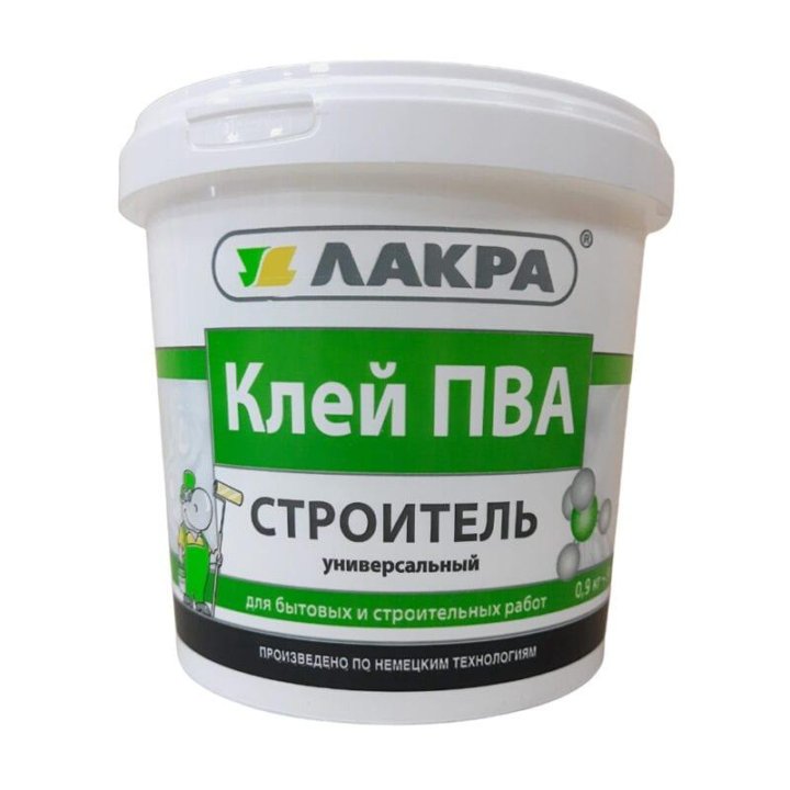 Клей ПВА "Лакра" 4 кг универсальный Строитель /0007844/