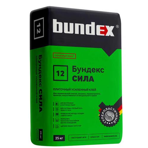 Клей плиточный 12 "Бундекс Сила" (25 кг)  (48 шт/паллета)