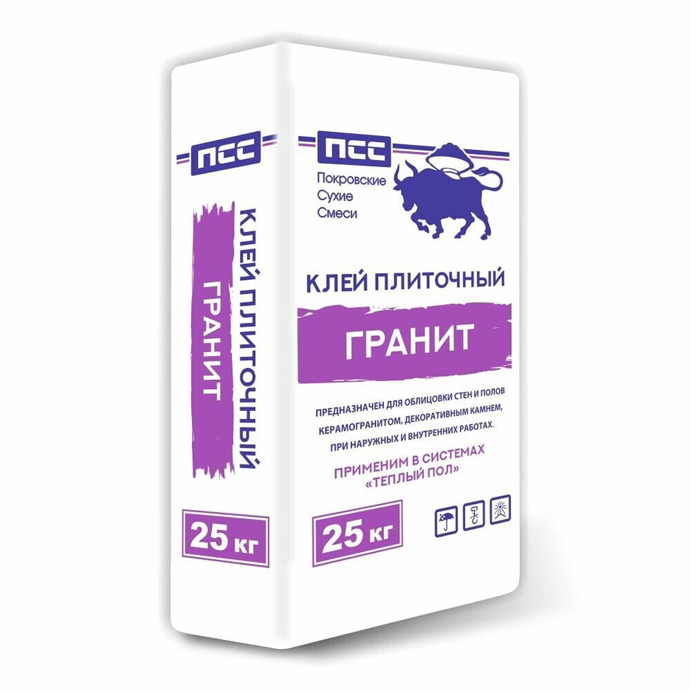 Клей плиточный ПСС Гранит (25кг) (48шт/паллета)