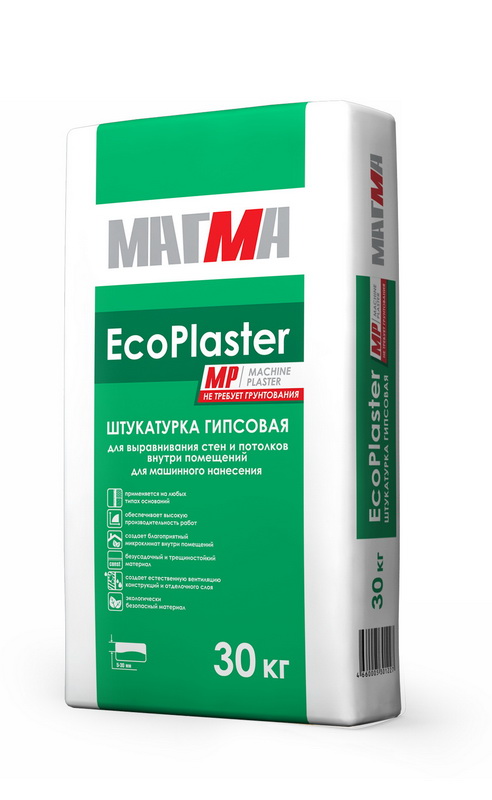 Штукатурка гипсовая Магма "EсoPlaster MP" машинного нанесения (30кг)