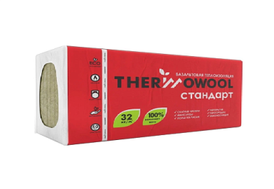 Утеплитель Изомин ThermoWool Стандарт(100*600*1200) (4шт/2,88м2/0,288м3/уп)(пл.32кг/м3)